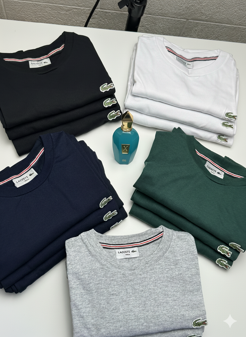PACK 3x1 Remeras Lacoste + Perfume Erba Pura de regalo